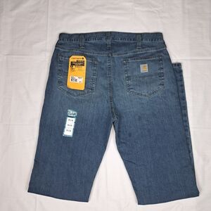 Carhartt Jeans Men's 34X36 Relaxed Fit Rugged Flex Straight Blue Denim BD2804-M
